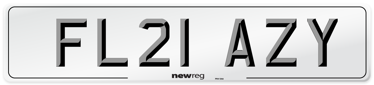 FL21 AZY Number Plate from New Reg